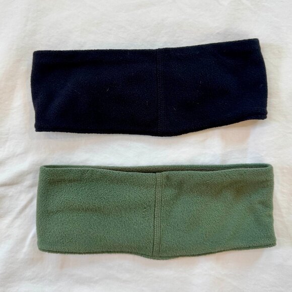 The North Face Fleece Ear Warmers Lot of 2 🖤💚 Black & Forest Green Unisex - Picture 10 of 10